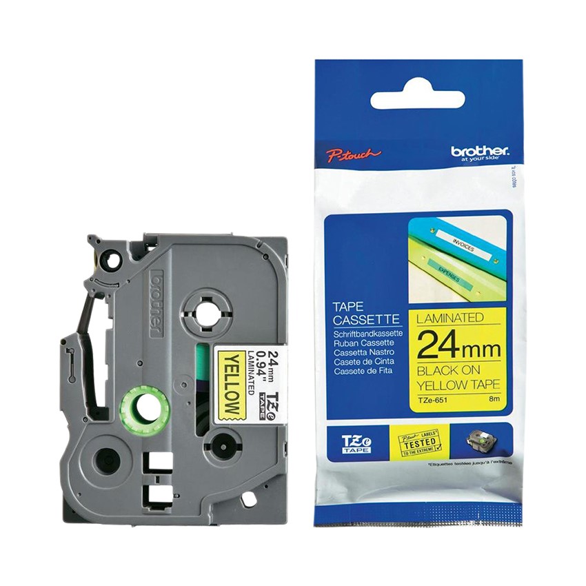 Giấy in nhãn Brother tiêu chuẩn TZe-651 24mm